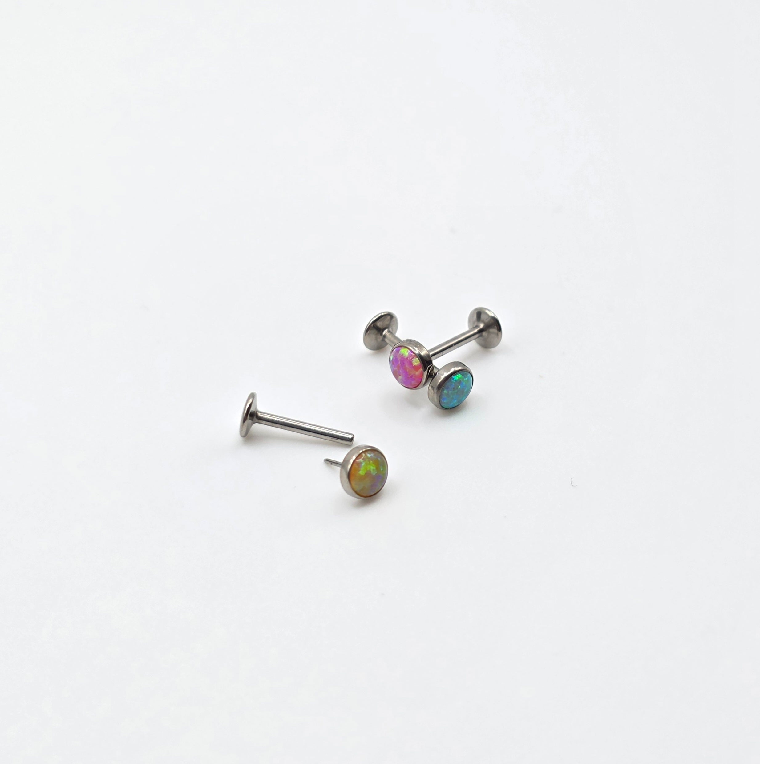 Threadless Opal Bezel stud