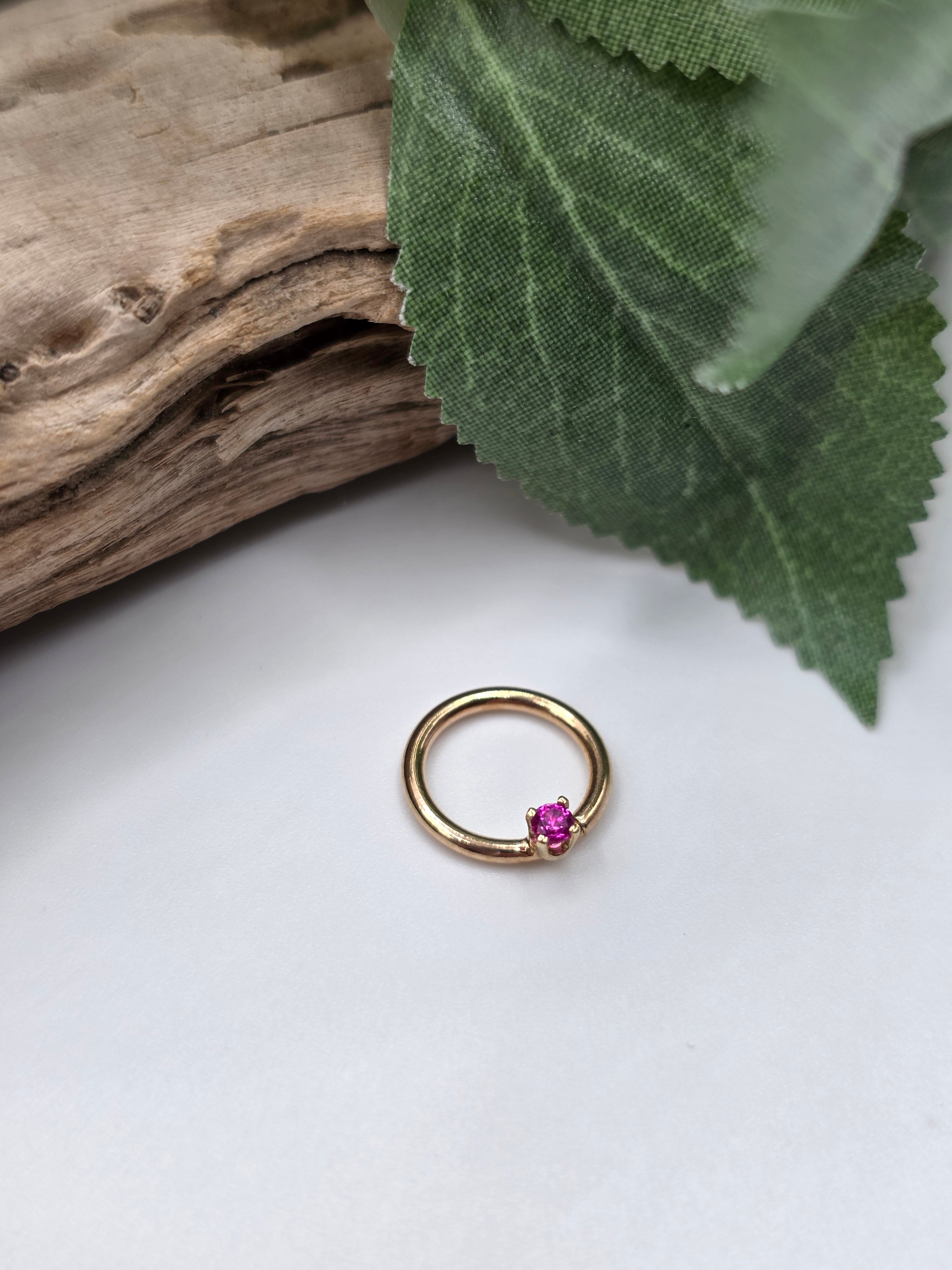 14k Yellow Gold Seam Ring